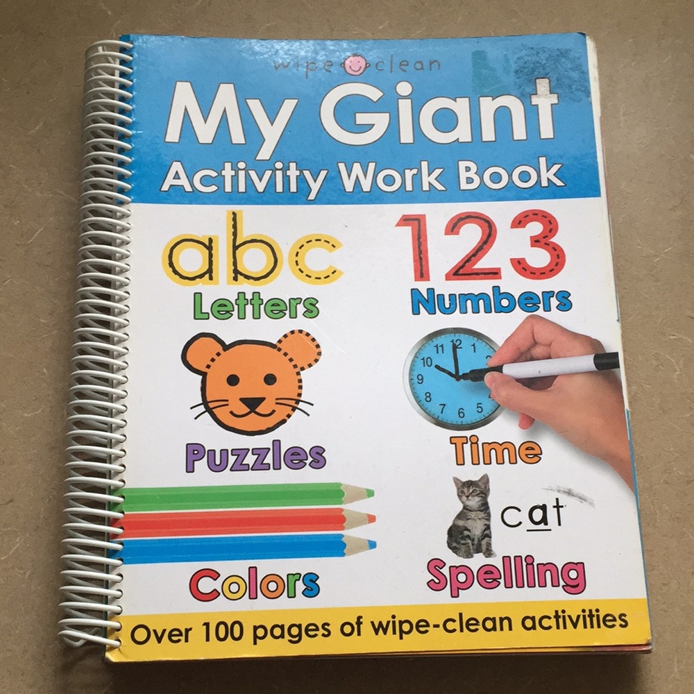Activity workbook easy wipe pages
